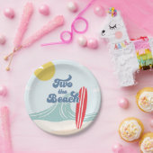 Two the Beach Surf Beach 2nd Birthday Papieren Bordje (Feest)