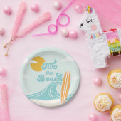 Two the Beach Surf Beach 2nd Birthday Papieren Bordje (Feest)