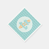 Two the Beach Surf Beach 2nd Birthday Servet (Hoek)