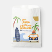 Two The Beach Surf Blue 2e verjaardagsfeestje Bedankzakje (Voorkant)
