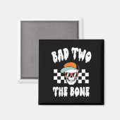 Two The Bone Funny 2nd Birthday Halloween Skelet Magneet (Voorkant / Achterkant)