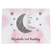 Two The Moon 2e verjaardag Grote geschenktas Groot Cadeauzakje (Voorkant)