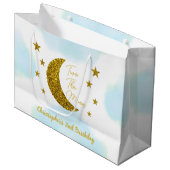 Two The Moon 2e verjaardag Grote geschenktas Groot Cadeauzakje (Voorkant Gekanteld)