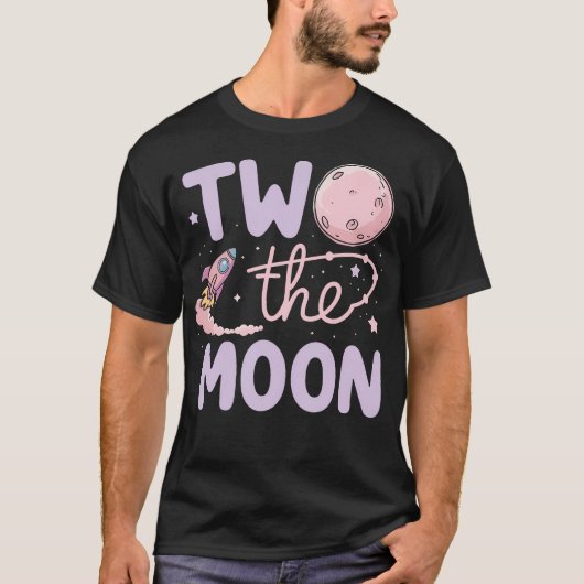 Two The Moon 2e verjaardag meisje jongen 2 jaar ou T-shirt (Voorkant)