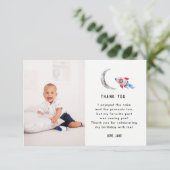 Two the Moon 2e verjaardagsfeest foto Dank u Bedankkaart (Staand voorkant)