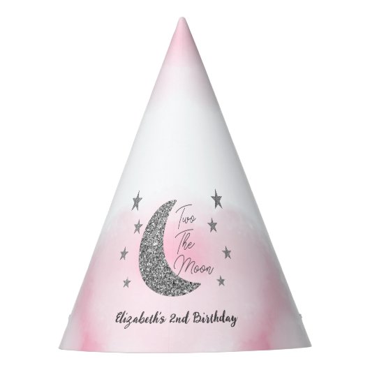 Two The Moon 2e verjaardagsfeest Pet Feesthoedjes (Voorkant)