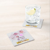 Two The Moon 2nd Birthday Girl Moon Stars Rocket  Kartonnen Onderzetters (Insitu)