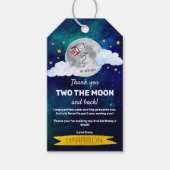 Two The Moon 2nd Birthday Party Dank je Cadeaulabel (Voorkant)