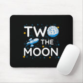 Two The Moon 2nd Planets Lover Birthday Space Rock Muismat (Met muis)