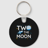 Two The Moon 2nd Planets Lover Birthday Space Rock Sleutelhanger (Voorkant)