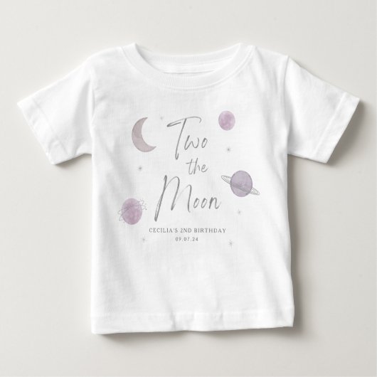 Two the Moon Birthday Shirt (Voorkant)