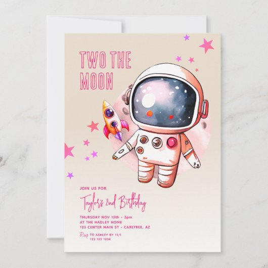 Two The Moon Boho 2e verjaardag Kaart (Voorkant)