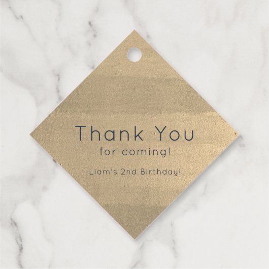 Two the Moon Boy 2nd Birthday Blue Bedankt Bedankjes Labels (Achterkant)