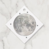 Two the Moon Boy 2nd Birthday Silver Dank je Bedankjes Labels (Voorkant)