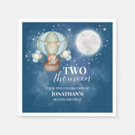 Two The Moon Boy Bear Balloon 2nd Birthday  Servet