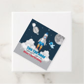 Two The Moon Boy Space Rocket 2nd Birthday  Bedankjes Labels (In situ)