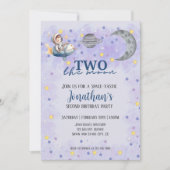 Two The Moon Boy Space Rocket 2nd Birthday  Kaart (Voorkant)