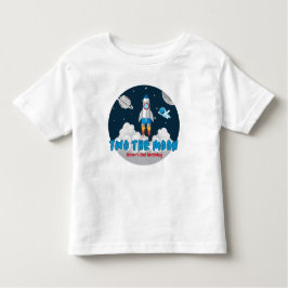 Two The Moon Boy Space Rocket 2nd Birthday Kinder Shirts
