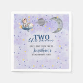 Two The Moon Boy Space Rocket 2nd Birthday  Servet (Voorkant)