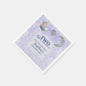 Two The Moon Boy Space Rocket 2nd Birthday Servet (Hoek)