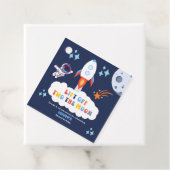 Two The Moon Boy Space Rocket Lift Off 2nd Bday Bedankjes Labels (In situ)