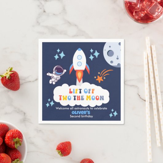 Two The Moon Boy Space Rocket Lift Off 2nd Bday Servet (Insitu)