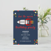 Two the Moon Boys Space 2e verjaardagsfeestje Kaart (Staand voorkant)