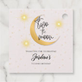 Two The Moon Elegant Gender Neutral 2nd Birthday  Bedankjes Labels (Achterkant)