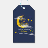 Two The Moon Elegant Gender Neutral 2nd Birthday  Cadeaulabel (Achterkant)