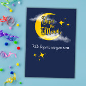 Two The Moon Elegant Gender Neutral 2nd Birthday  Kaart