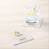 Two The Moon Elegant Gender Neutral 2nd Birthday  Kartonnen Onderzetters (Insitu)