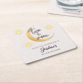 Two The Moon Elegant Gender Neutral 2nd Birthday  Kartonnen Onderzetters (Schuin)