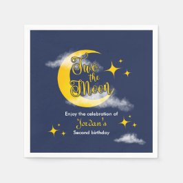 Two The Moon Elegant Gender Neutral 2nd Birthday  Servet
