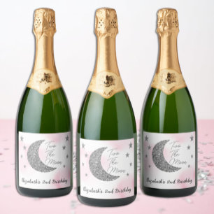 Two The Moon - Het tweede verjaardagsmerk van mous Sparkling Wijnetiket