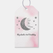 Two The Moon Labels voor de tweede verjaardag Cadeaulabel (Voorkant)