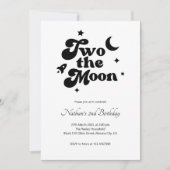 Two the Moon Minimalist Uitnodiging voor de 2e ver (Voorkant)