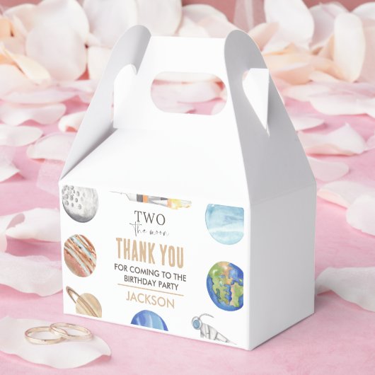 Two The Moon | Modern Space 2nd Birthday Décor Bedankdoosjes (Huwelijk)