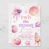 Two the Moon Outerspace 2nd Birthday  Kaart (Voorkant)