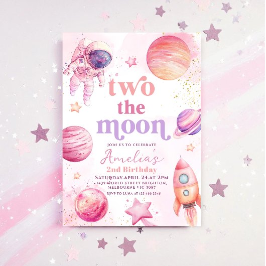 Two the Moon Outerspace 2nd Birthday  Kaart