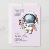 Two The Moon Paarse 2e verjaardag Kaart (Voorkant)