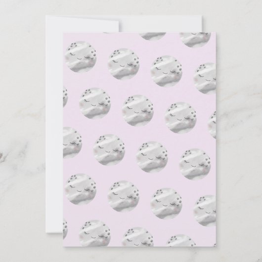 Two The Moon Paarse 2e verjaardag Kaart (Achterkant)