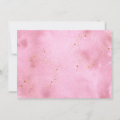 Two the Moon Pink Gold Galaxy Verjaardag Bedankkaart (Achterkant)