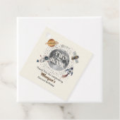 Two The Moon Planets Gender Neutral 2nd Birthday Bedankjes Labels (In situ)