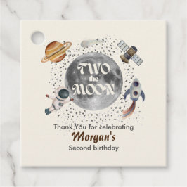 Two The Moon Planets Gender Neutral 2nd Birthday  Bedankjes Labels