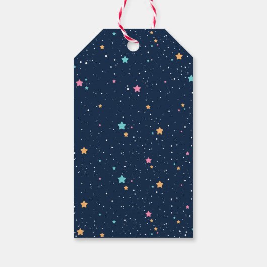 Two the Moon Rocket Ship 2e verjaardagsfeestfoto Cadeaulabel (Achterkant)