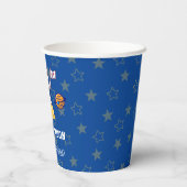 Two The Moon Second Birthday Boy Paper Cups Papieren Bekers (Achterkant)