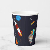 Two the Moon Space Theme 2nd Birthday Party Papieren Bekers (Rechts)