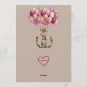 Two The Races, Pink Horse 2nd Birthday Kaart (Achterkant)