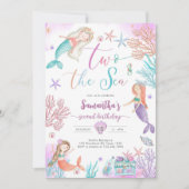 Two The Sea Mermaid Under The Sea 2nd Birthday Kaart (Voorkant)
