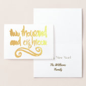 Two Thousand Achttien 2018 Typography Gold Folie Kaarten (Display)